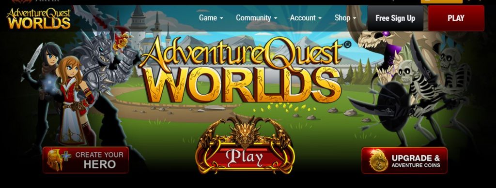 AdventureQuest Worlds on Chromebook.