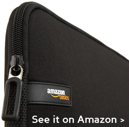 AmazonBasics laptop sleeve is very affordable.