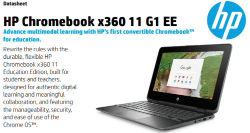 HP x360 Chromebook is a powerful laptop with a rugged design.