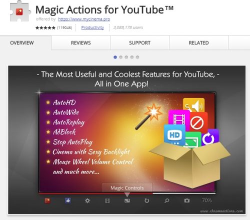 Magic Actions is one of the best Chrome extensions for YouTube.