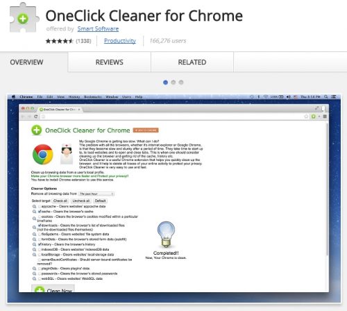 OneClick Cleaner for Chrome