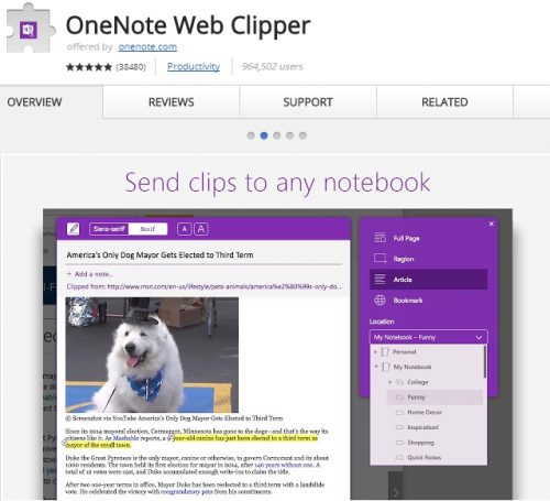 onenote google chrome