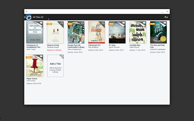 Overdrive is an audio/ebook media platform- probably the best Chromebook ebook app.