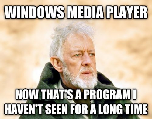 Windows Media Player na Chromebooku meme.